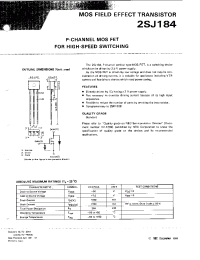 Datasheet 2SJ184 производства NEC