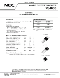 Datasheet 2SJ603-Z производства NEC