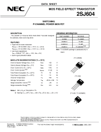Datasheet 2SJ604-Z производства NEC