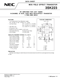 Datasheet 3SK223 производства NEC