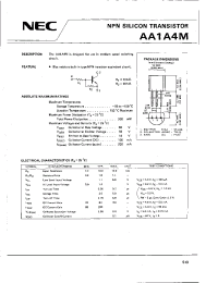 Datasheet AA1A4M производства NEC