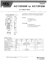 Datasheet AC10FGM производства NEC