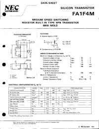 Datasheet FA1F4M manufacturer NEC