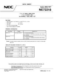 Datasheet NE72218 производства NEC
