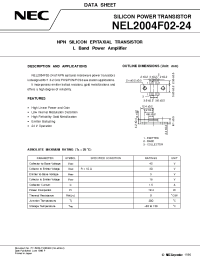 Datasheet NEL2004F02-24 производства NEC