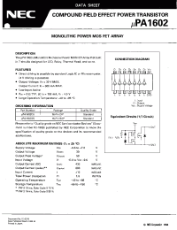 Datasheet UPA1602CX производства NEC