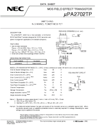 Datasheet UPA2702TP производства NEC