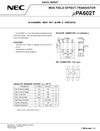 Datasheet UPA602T производства NEC
