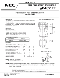 Datasheet UPA651TT производства NEC