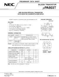 Datasheet UPA803T-T1 производства NEC