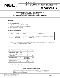 Datasheet UPA826TC производства NEC