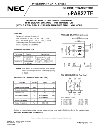 Datasheet UPA827 производства NEC