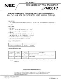 Datasheet UPA835 производства NEC