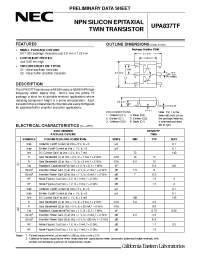 Datasheet UPA837TF производства NEC
