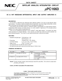 Datasheet UPC1663G-E1 производства NEC