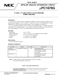Datasheet UPC1678GV производства NEC