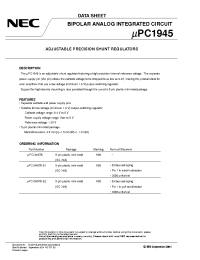 Datasheet UPC1945TA-E2 производства NEC