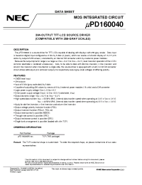Datasheet UPD160040N производства NEC