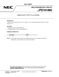 Datasheet UPD161660 производства NEC