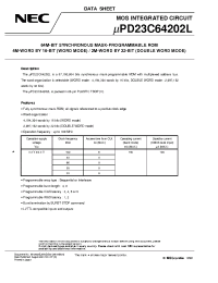 Datasheet uPD23C64202L производства NEC