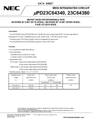 Datasheet UPD23C64380 производства NEC