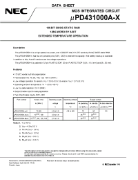 Datasheet UPD431000AGU-B15X-9KH производства NEC