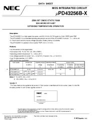 Datasheet UPD43256BGW-A12X-9JL производства NEC