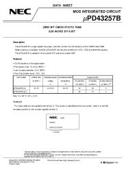 Datasheet UPD43257BGU-70LL производства NEC