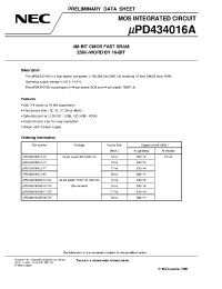 Datasheet UPD434016ALE производства NEC