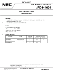 Datasheet UPD444004LE-10 производства NEC