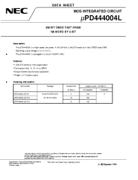 Datasheet UPD444004LLE-A10 производства NEC