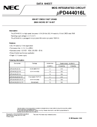 Datasheet UPD444016LG5-A10-7JF производства NEC