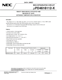 Datasheet UPD4616112F9-B95LX-BC2 производства NEC