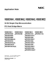 Datasheet UPD703107AA производства NEC