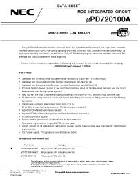 Datasheet UPD720100A производства NEC