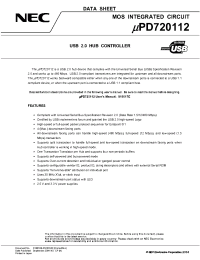 Datasheet UPD720112 производства NEC