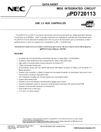 Datasheet UPD720113GK-9EU-A производства NEC
