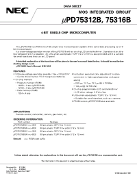 Datasheet UPD75312BGK производства NEC