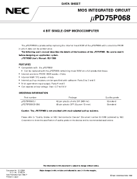 Datasheet UPD75P068CU производства NEC