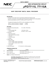 Datasheet UPD77115AF1-xxx-CN6 производства NEC