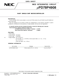Datasheet UPD78P4908GF-3BA производства NEC