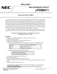 Datasheet UPD98411 производства NEC