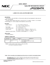 Datasheet UPG2304TK-E2 производства NEC