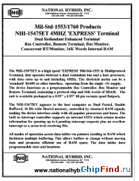 Datasheet NHI-15475 производства NHI