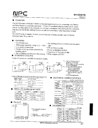 Datasheet M1105 manufacturer NPC