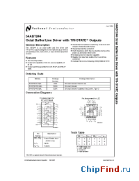 Datasheet 54ABT244E-QML manufacturer National Semiconductor