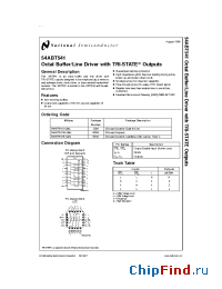 Datasheet 54ABT541E-QML manufacturer National Semiconductor