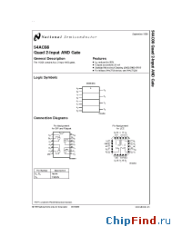 Datasheet 54AC08 производства National Semiconductor