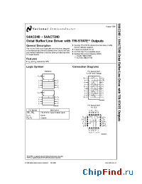 Datasheet 54AC240D производства National Semiconductor