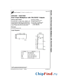 Datasheet 54AC253 производства National Semiconductor